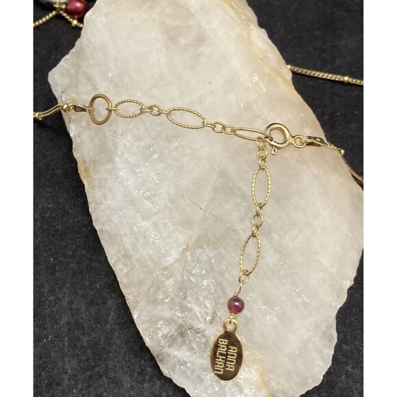 Anna Balkan Fish Pearl Pendant on 16-18.5'' Chain Vermeil Silver 925 Necklace 5g - Picture 4 of 8